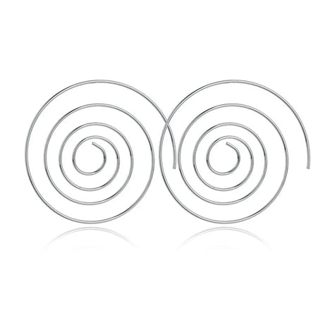 Big Spiral Multilayer Round Drop Earrings Jewelry