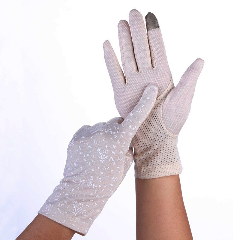 Women Sunscreen Stretch Gloves Summer Spring Lady Touch Screen Anti Uv Slip Resistant Driving Glove Breathable Guantes Pink