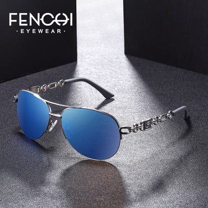 FENCHI Women Sunglasses DesignerTrendy Brand Vintage Pink Mirror Sun Glasses Ladies Cat Eye Eyewear Oculos Feminino De Sol