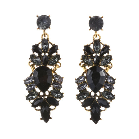 Crystal Water Drop Long Statement Earrings Jewelry
