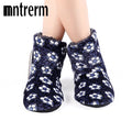 Mntrerm 2022 New Large Size Winter Home Slippers Men Indoor Shoes Floor plush Slippers Warm Cotton Football pattern Flat Shoes - Charlie Dolly