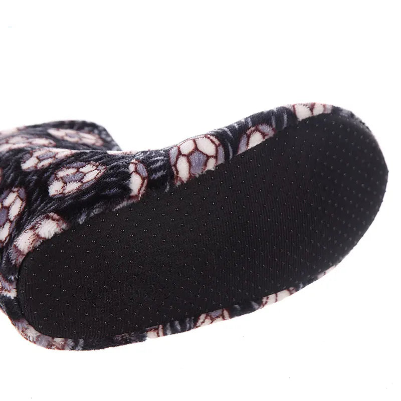 Mntrerm 2022 New Large Size Winter Home Slippers Men Indoor Shoes Floor plush Slippers Warm Cotton Football pattern Flat Shoes - Charlie Dolly