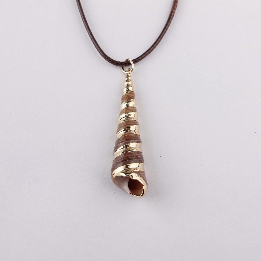 ZWPON Tropical Natural Sea Shell Choker Necklace Cowrie Leather Chain Bohemian Summer Jewellery Girlfriend Valentine's Day - Charlie Dolly