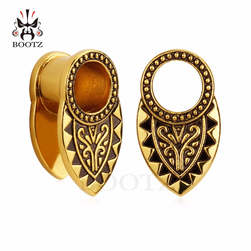 KUBOOZ Ear Plugs Tunnels Piercing Gauges Fashion Expander Stretchers Earring Stainless Steel Jewelry For Women Men 6mm 8mm 10mm - Charlie Dolly