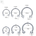 ZS 5 Pcs/lot Stainless Steel Nose Ring Spike Nose Piercings Helix Ear Piercing For Women Men Septum Rings Body Piercing  Jewelry - Charlie Dolly