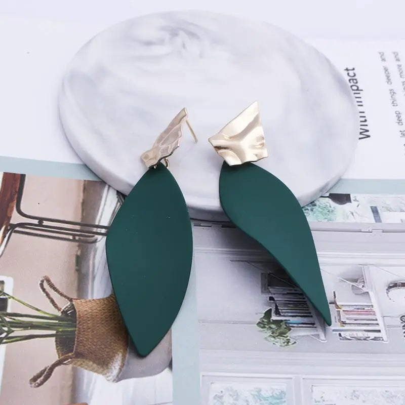 Red Earrings for Women Vintage Big Statement Long Dangle Earrings Wedding Bridal Boho Trendy Earrings Fashion Jewelry 2019