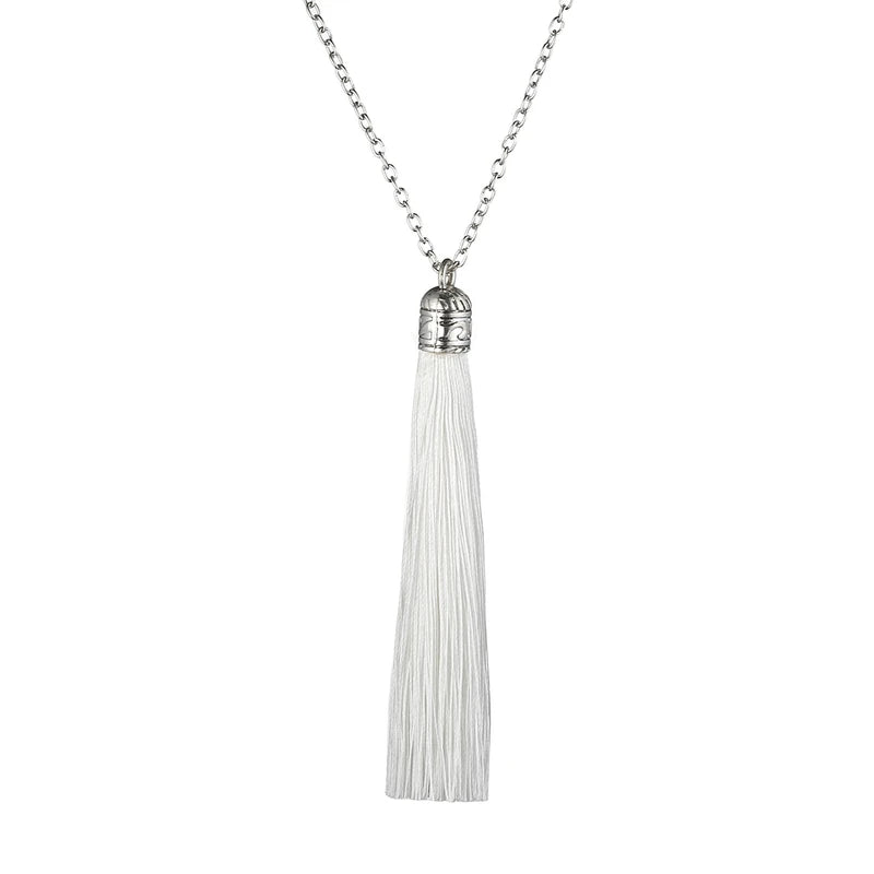 Ethnic Fringe Tassel Long Pendant Necklace Jewelry