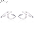 Jisensp Punk Waves Ear Climbers Earrings for Women Stud Earings Ear Crawler Bohemian Cute Earing Piercing Earings Pendientes - Charlie Dolly