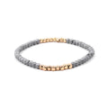 BOJIU Multicolor Crystal Strand Bracelets For Women Gold Acrylic Copper Beads Pink White Black Gray Crystal Bracelet Femme BC226 - Charlie Dolly