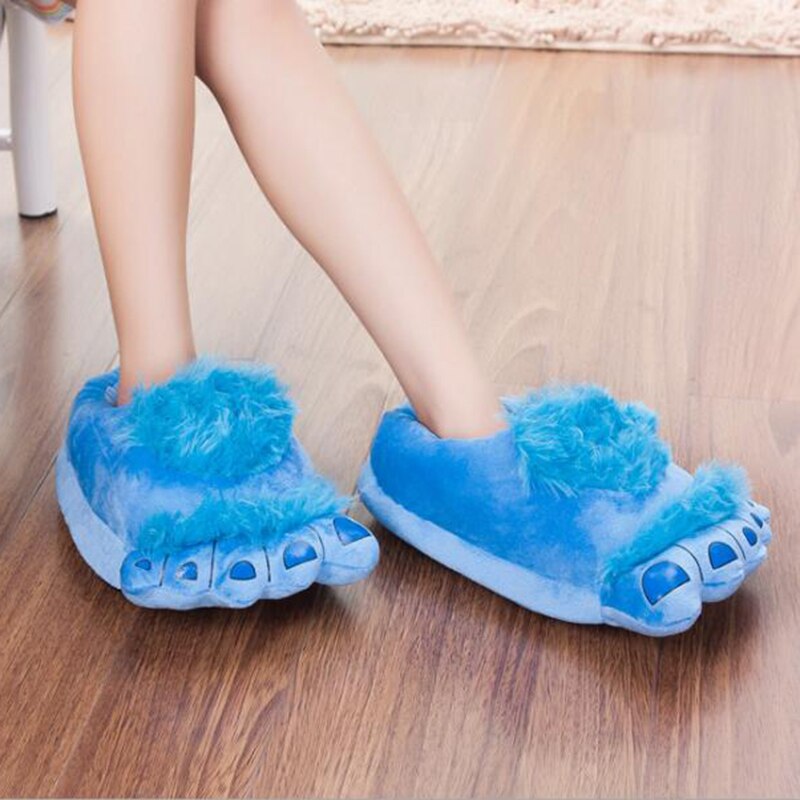 Women Men Plush Slipper Big Feet Creative Men And Women Slippers Winter House Shoes Funny Home Soft Shoes Cotton slippers s135