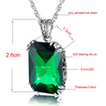 Szjinao Charms Steven Universe Solid 925 Sterling Silver Pendant Necklaces Green Stone Crystal For Women Wedding Decoration - Charlie Dolly