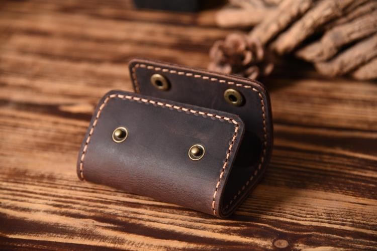 FANCODI Handmade Vintage Genuine Leather Key Holder Men keyChain Cover Leather Key Wallet Men key case bag Women Key Organizer - Charlie Dolly