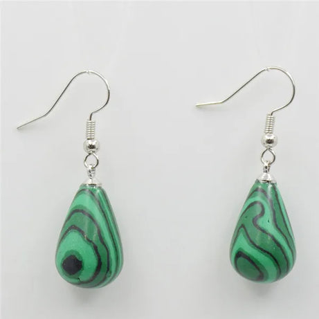 Obsidian Rose Quartz Teardrop Healing Earrings Jewelry