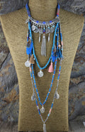 Gypsy Statement Vintage Long Necklace Ethnic jewelry boho necklace tribal collar Tibet Jewelry - Charlie Dolly