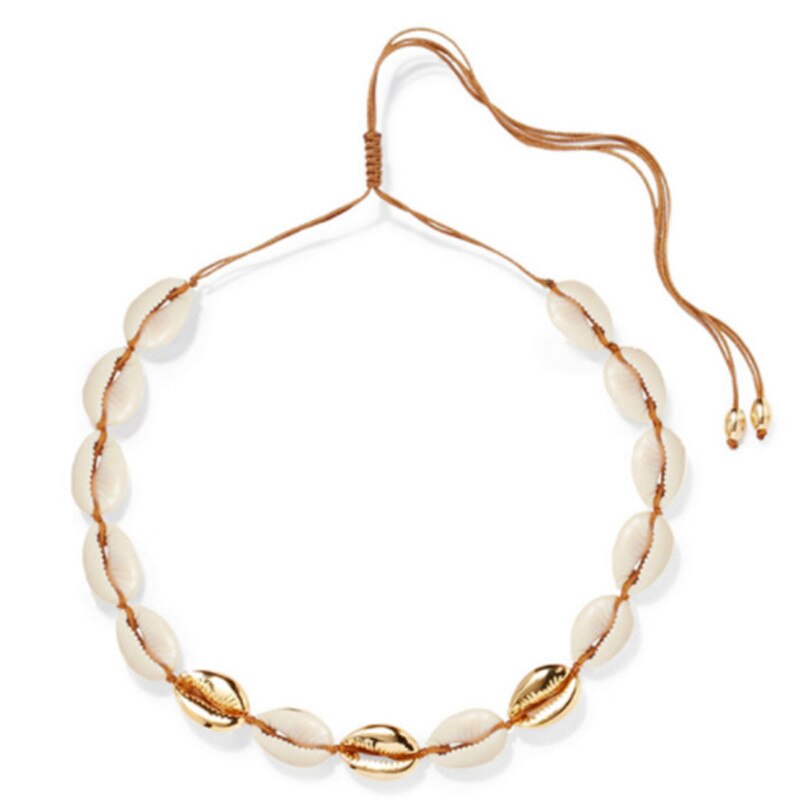 Boho Puka Natural Cowrie Shell Necklace Women One Direction Statement Colar Feminino Punk Bijoux Choker Bts Acessorios Necklace - Charlie Dolly