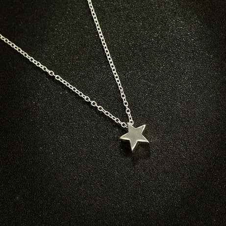 Simple Star Pendant Boho Clavicle Chain Necklace