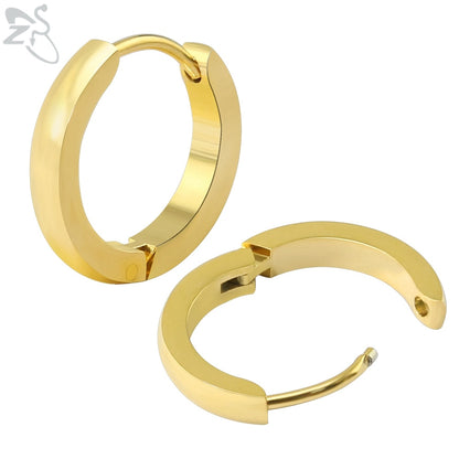 Small Hoop Earrings Women Circle Earrings Men High Polish Stainless Steel Round Earrings Jewelry Men Ear Piercing Bijoux Jewelry