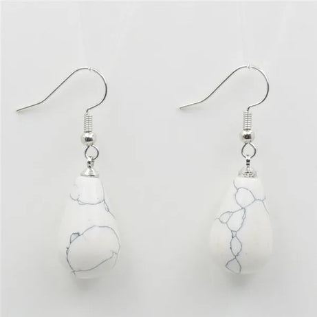 Obsidian Rose Quartz Teardrop Healing Earrings Jewelry
