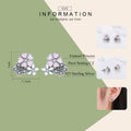 BAMOER 100% 925 Sterling Silver Pink Daisy Cherry Blossoms Flower Stud Earrings for Women Sterling Silver Jewelry Gift SCE400 - Charlie Dolly