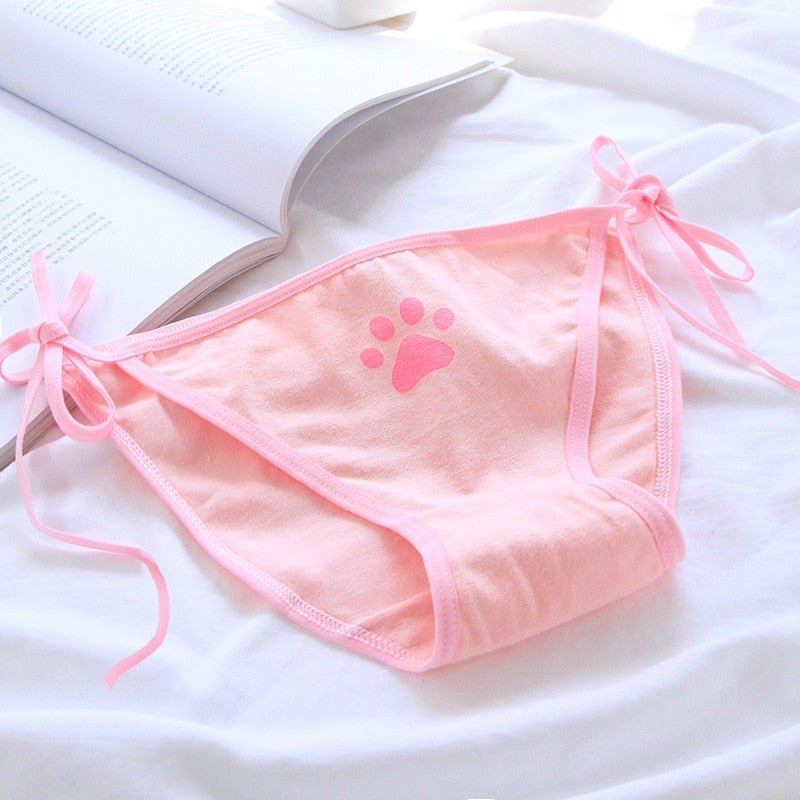 Cosplay Over Knee Socks Pink Strip Kawaii Cat Paw Print Stockings Lolita Gothic Velvet Overknee Thigh High Long Stockings - Charlie Dolly