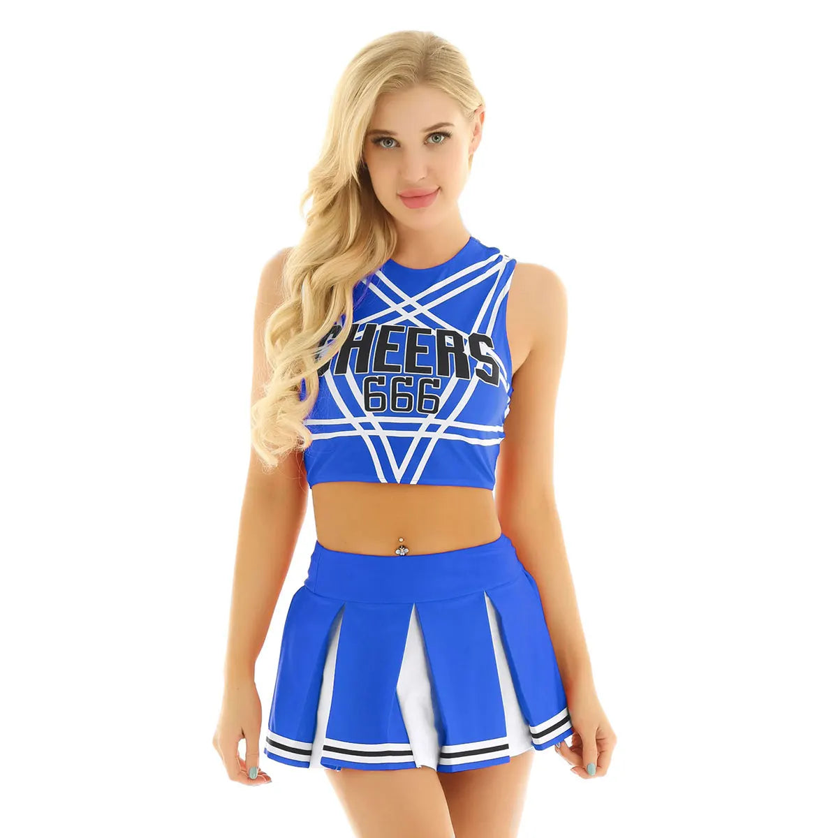 Women Femme Girls Japanese Schoolgirl Cosplay Uniform Adult Charming Cheerleader Sexy Costumes Set Halloween Roleplay Outfits - Charlie Dolly