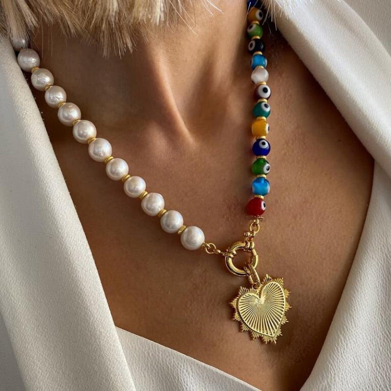 boho Ocean kolye Sonsuzluk Mineli Göz Kolye Sea Shell Conch pendants charms Necklace Sexy collier de perles Gift Accessories - Charlie Dolly