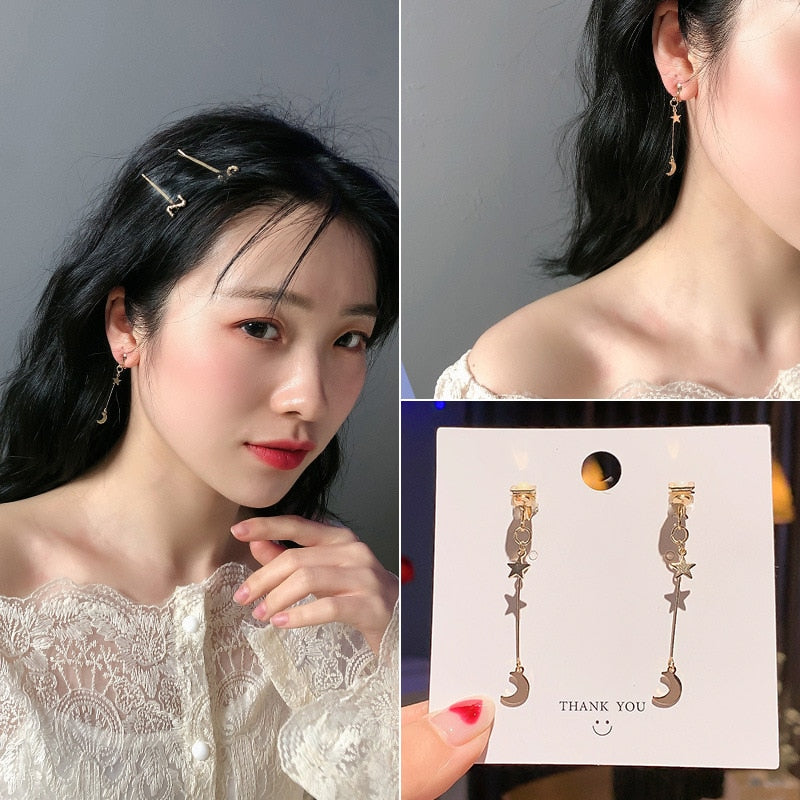 Fashion charm Creative pearl clip on Earrings Cute Handmade Earrings Womens ear clips Jewelry - Charlie Dolly