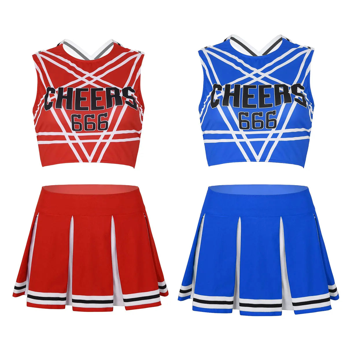 Women Femme Girls Japanese Schoolgirl Cosplay Uniform Adult Charming Cheerleader Sexy Costumes Set Halloween Roleplay Outfits - Charlie Dolly