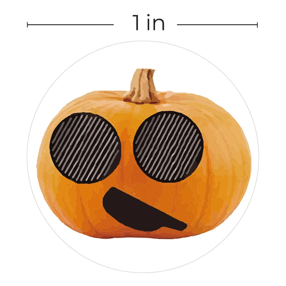 50-500pcs Halloween Stickers Round Self Adhesive Label Paper Candy Bags Stickers Package Seal Gift Packaging Sealing Crafts - Charlie Dolly