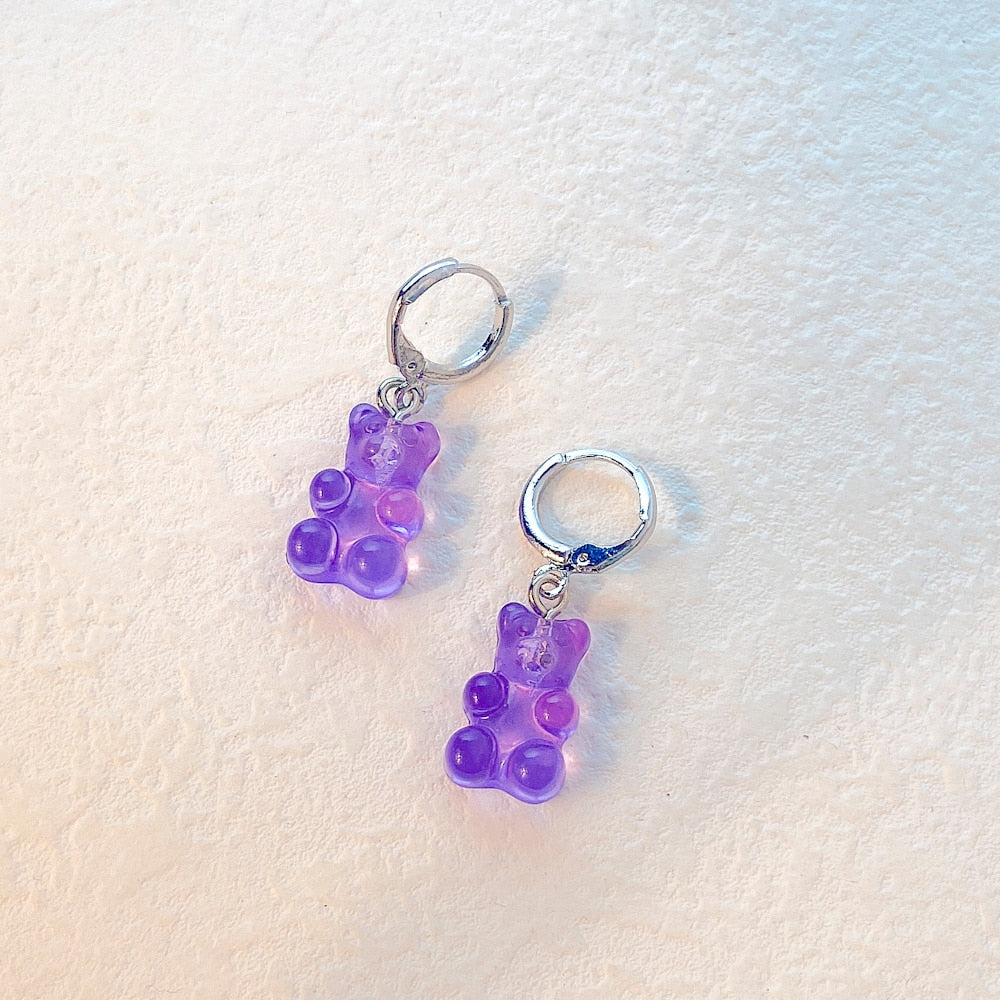 Lost Lady Cute Candy Color Animal Bear Dangle Earrings Lovely Cartoon Earrings for Girls Women Children Birthday Gift Jewelry - Charlie Dolly