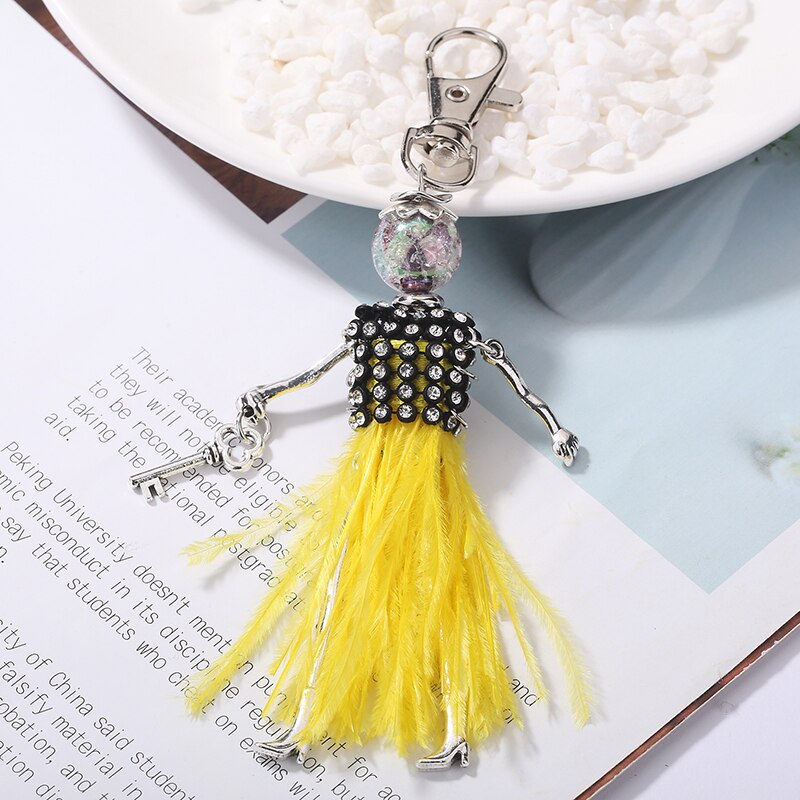YLWHJJ brand Doll Handmade Cute charm keychain for Women Car Pendant Girls fashion Jewelry Bag key chains Accessories key ring - Charlie Dolly