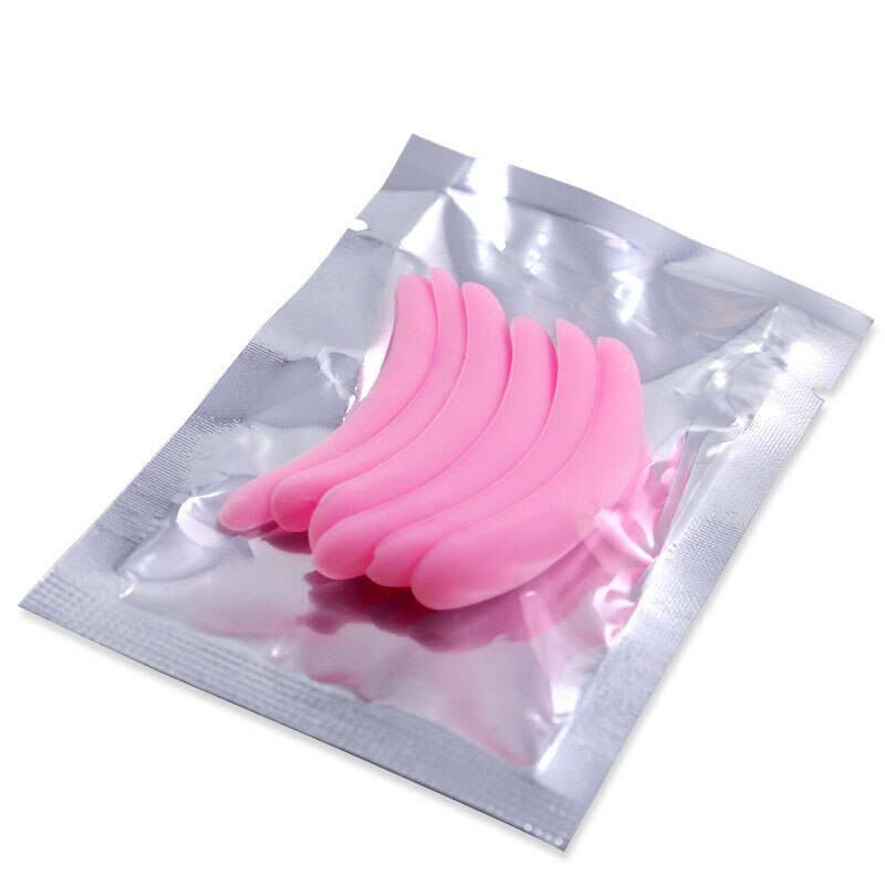 3pairs Pink Eyelash Perm Silicone Pad Recycling Lashes Rods Shield lifting 3D Eyelash Curler Makeup Accessories Applicator Tool - Charlie Dolly