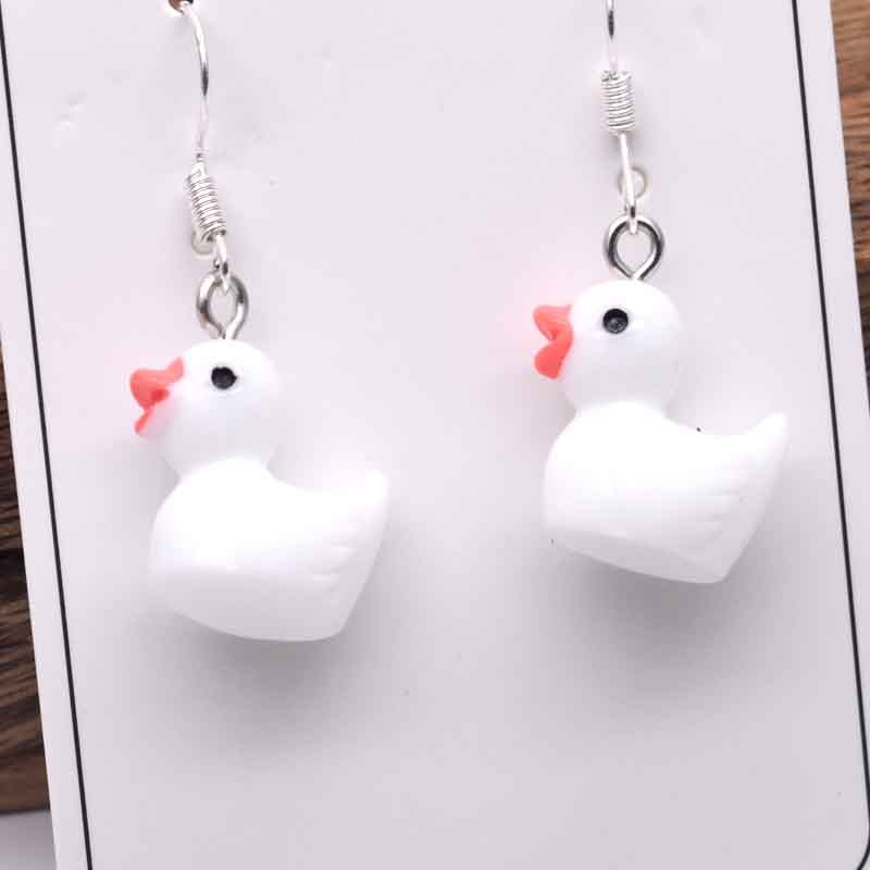 Fashion Korean Minimalist Cute Silica Gel Little Lemon Yellow Duck Earring For Temperament Girls Gift Earrings Jewelry - Charlie Dolly