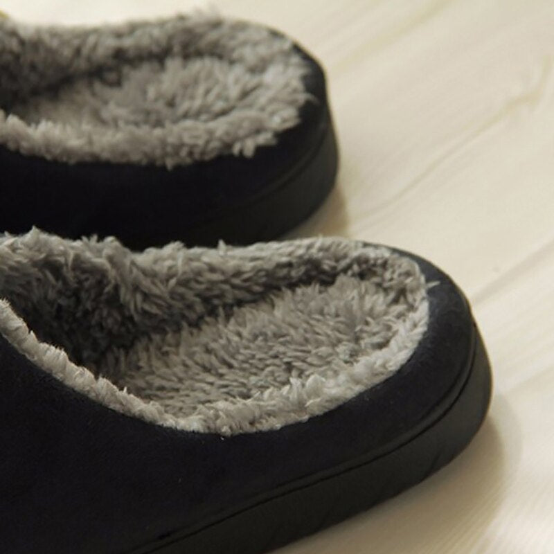 Home Slippers Women Lovers Men Plus Size 45 Fur Slippers Flock Short Plush Warm Funny Slippers Indoor Winter shoes