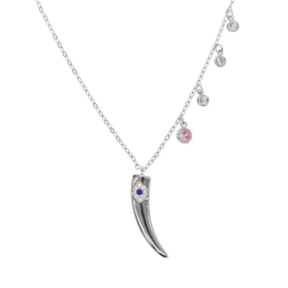 Italian Horn Charm Amulet Necklace rose Gold color Talisman Italian Jewelry Lucky Pendant - Charlie Dolly