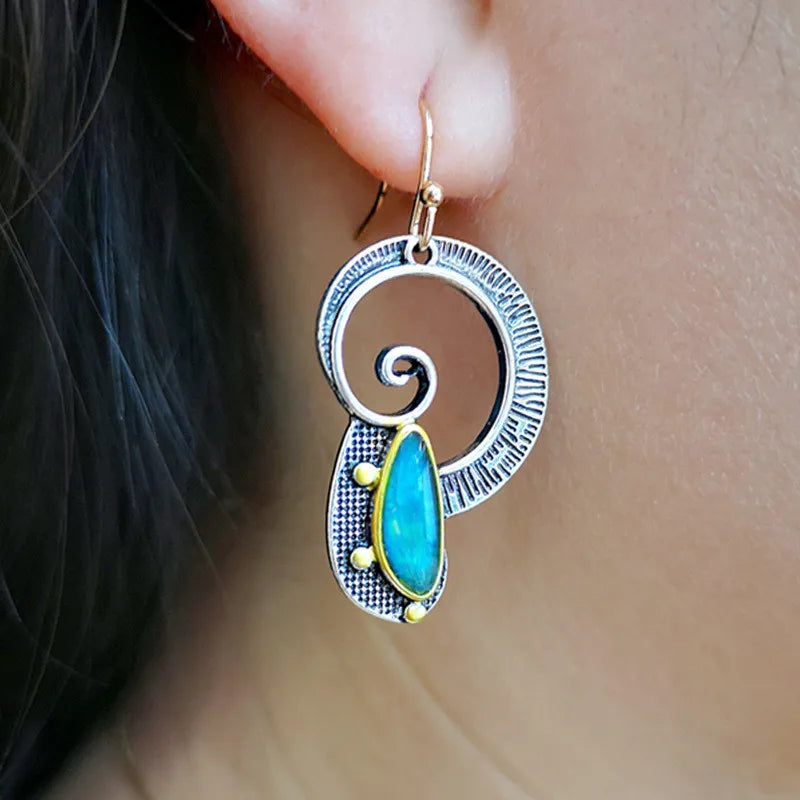 Boho Tropical Green Enamel Coconut Leaf Pearl Drop Earrings For Women Jewelry Statement Brincos Gold Dangle Earings Mujer Bijoux