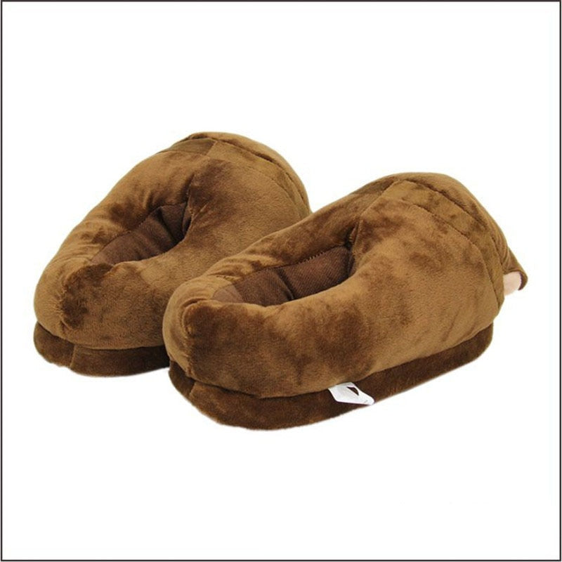 2020 Winter Plush Slippers Women's Soft Warm House Flat Slides Ladies Cute Cartoon Shoes Bedroom Non-Slip Home Snug Sneakers - Charlie Dolly