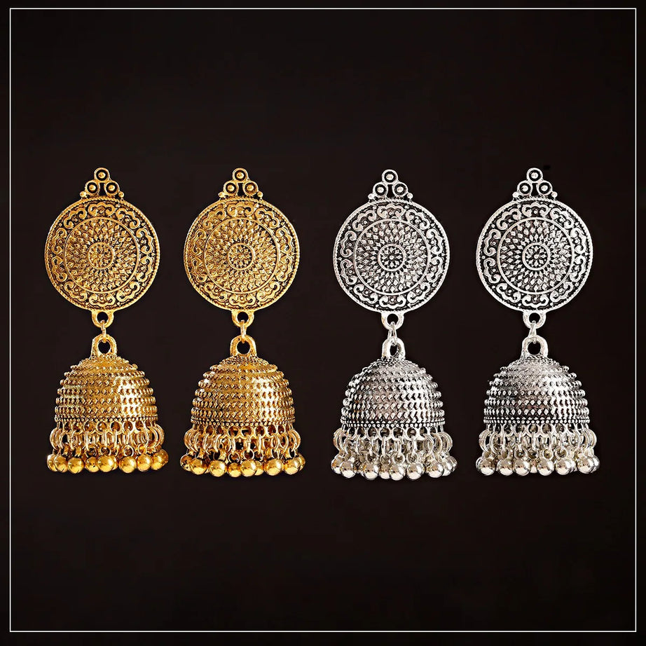 Pearl Bead Indian Jhumka Hanging Earrings Jewelry