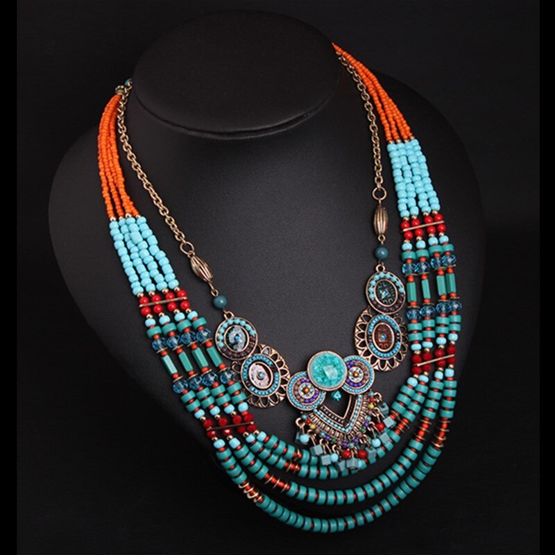 Bohemian Handmade Beaded Necklace Women's Multi-layered Color Clothing Accessories Necklace - Charlie Dolly