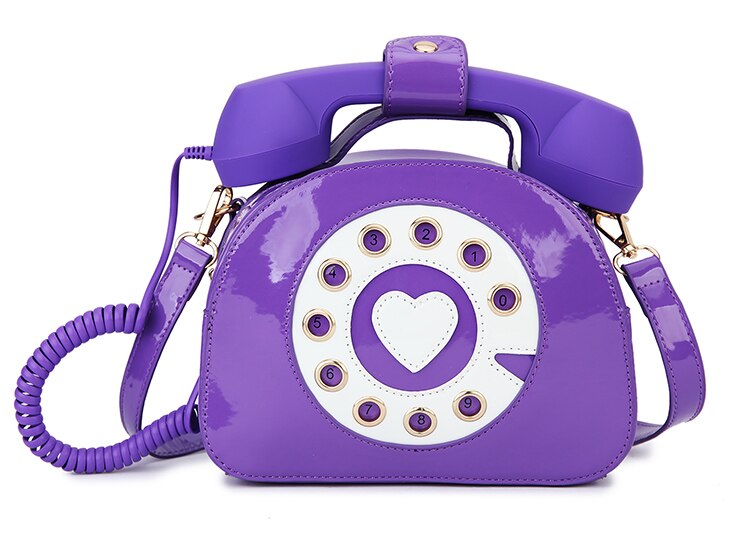 Telephone Shape Purses and Handbags for Women Fashion Pink Shoulder Bag Novel Designer Brand Crossbody Bag Top-Handle Totes 2021 - Charlie Dolly