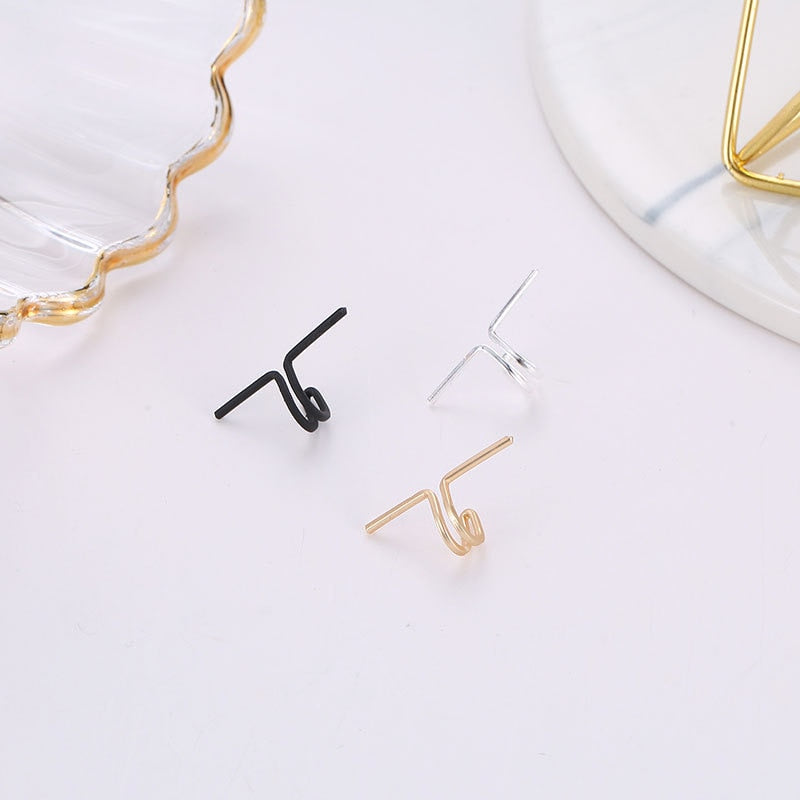 Simple Geometric Ear Cuff No Piercing Cartilage Clip Earring for Women Punk Vintage Butterfly Jewelry Party Accessories 1 PC