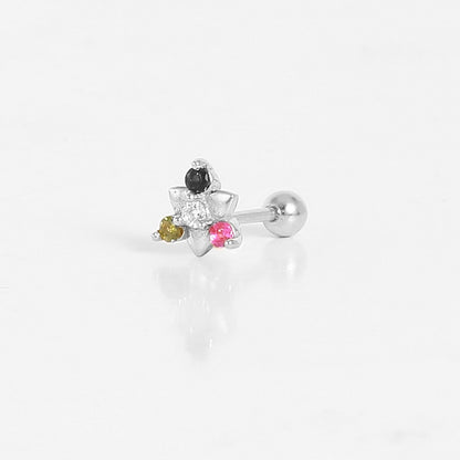ROXI Flower Lightning Butterfly Cross Symbol Crown Eye Stud Earrings for Women Piercing Earrings Silver 925 Jewelry Pendientes