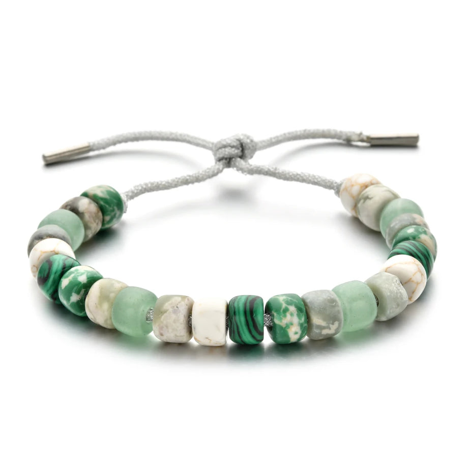 Vintage Boho Handmade Pull Tie on Rope Bracelet DIY Natural Stones Crystal Charm Beads Stone Trendy Bracelet Lucky Jewelry - Charlie Dolly