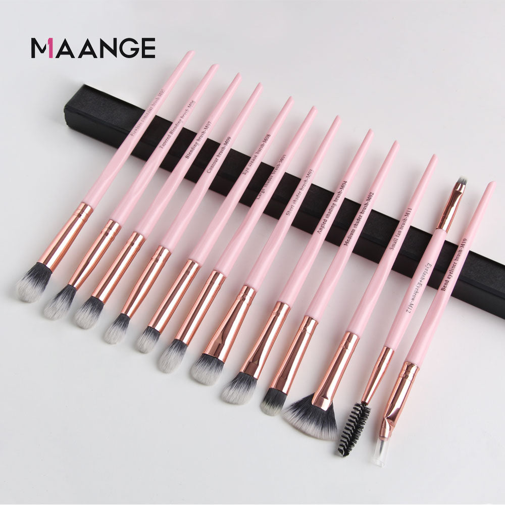 MAANGE Makeup Brushes Pro Pink Brush Set Powder EyeShadow Blending Eyeliner Eyelash Eyebrow Make up Beauty Cosmestic Brushes - Charlie Dolly