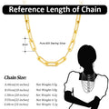 ORSA JEWELS 14K Gold Plated Genuine 925 Sterling Silver Paperclip Neck Chain 6/9.3/12mm Link Necklace for Women Men Jewelry SC39 - Charlie Dolly