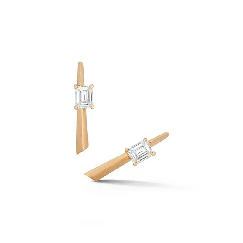 CRMYA Unique gold-plated CZ Stud Earrings For Women Cubic Zirconia Pendientes Boho Luxury Fashion Jewelry