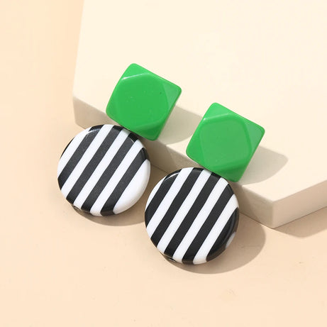 Large Acrylic Resin Statement Drop Earrings Jewelry