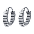 ZS 1 Pair Punk Rock Round Earrings Fashion Stainless Steel Ear Ring Skull Surgical Steel Earrings for Men Women Pop Ear Piercing - Charlie Dolly