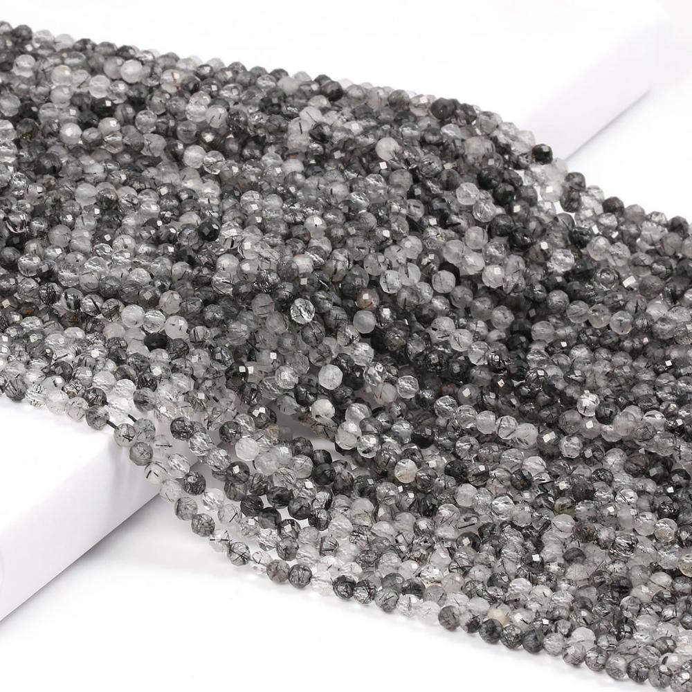 Natural Pink Tourmaline Beads Faceted Loose Round Beads for Jewelry Making Necklace DIY Bracelet Accessories 2 3mm - Charlie Dolly