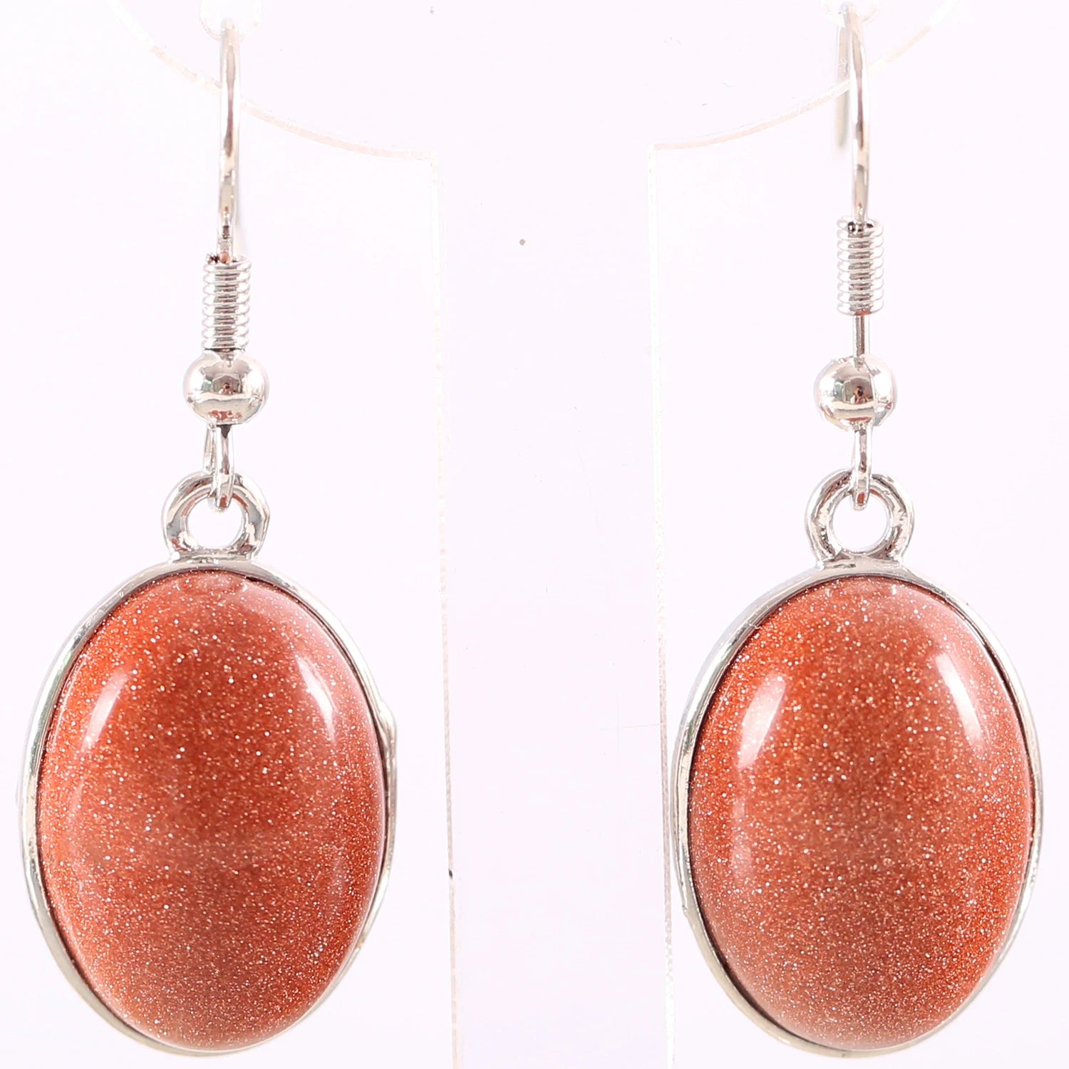Natural Stone White Opal Howlite Dangle Earrings for Women Gem Blue Lapis Cabochon CAB Oval Beads Drop Earrings